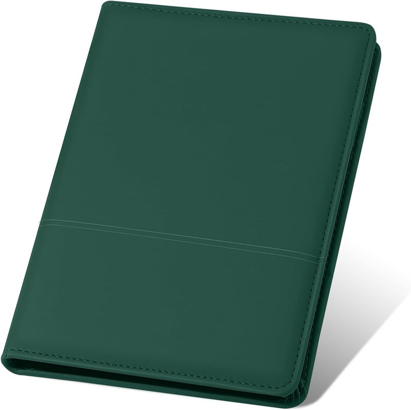 Konper Classic Padfolio/Junior Portfolio Folder Case, Business A5 Binder Organizer Notepad for Men Women, 5 x 8 Writing Pad Included,Dark Green - Image 1
